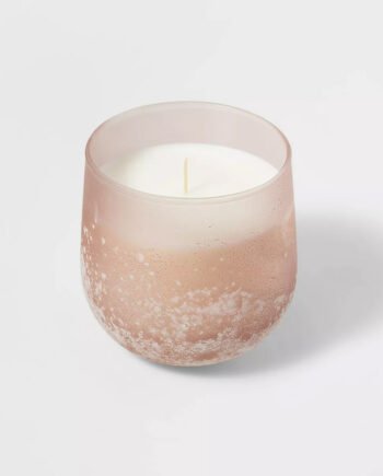 12oz Reflection Fashion Glass Candle Pink