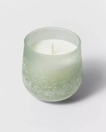 12oz Serenity Fashion Salted Glass Candle Green